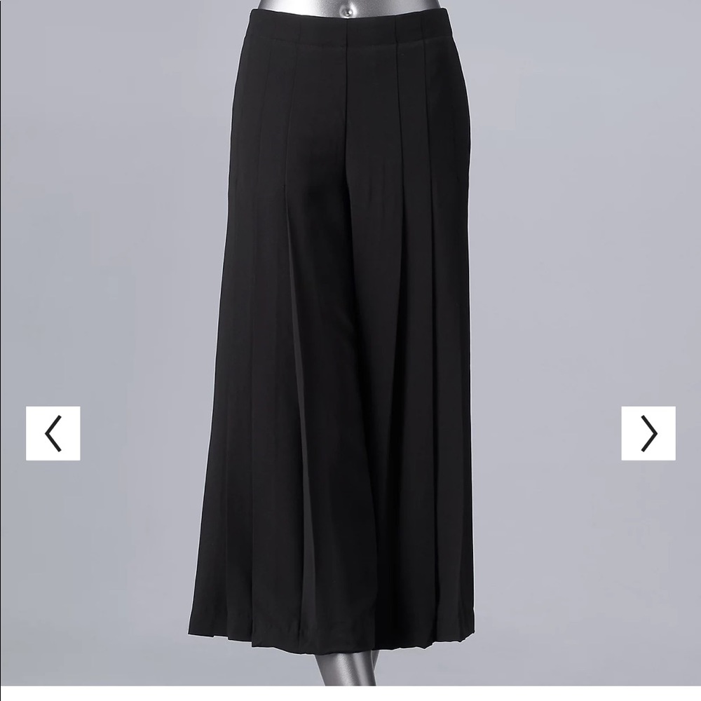 Simply Vera Vera Wang Pleated High Rise Wide-Leg Pants Black Size S